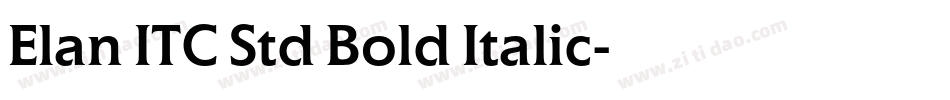 Elan ITC Std Bold Italic字体转换